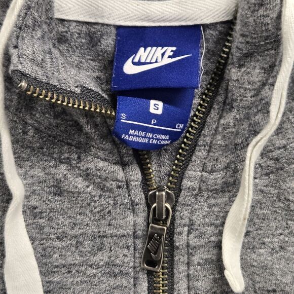 Nike Gym Vintage Full Zip Hoodie Jacket Just‎ Do It 883729 Women’s Small Gray - Picture 2 of 8